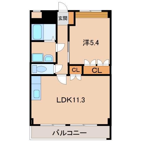 ＪＲ和歌山線 紀伊小倉駅 徒歩6分 2階建 築19年(1LDK/2階)の間取り写真