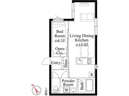 エディット大森(1LDK/1階)の間取り写真
