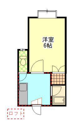 ルテター95(1K/1階)の間取り写真