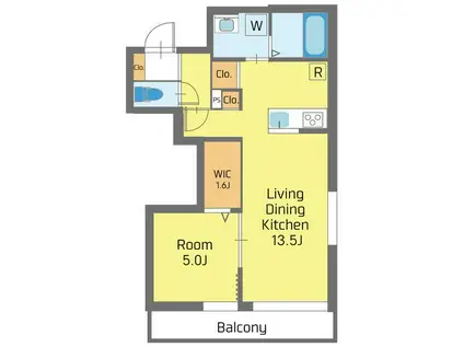 ビエンベニードス(1LDK/2階)の間取り写真
