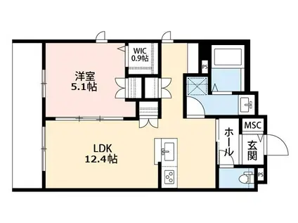 REGALO NATSUME(1LDK/4階)の間取り写真