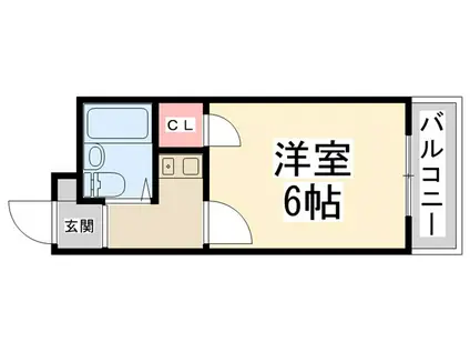 メゾン岸本(1K/4階)の間取り写真