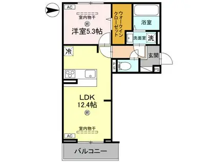 DS GALLERY(1LDK/3階)の間取り写真