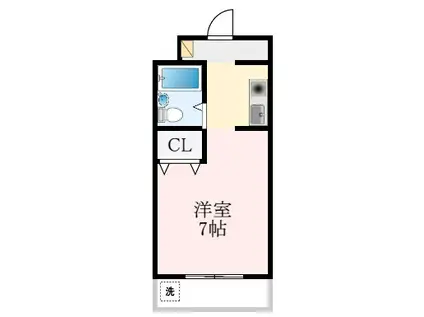 泉ヶ丘・アイビースクエア(1K/1階)の間取り写真