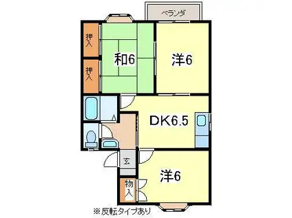 サンシャインA(3DK/2階)の間取り写真