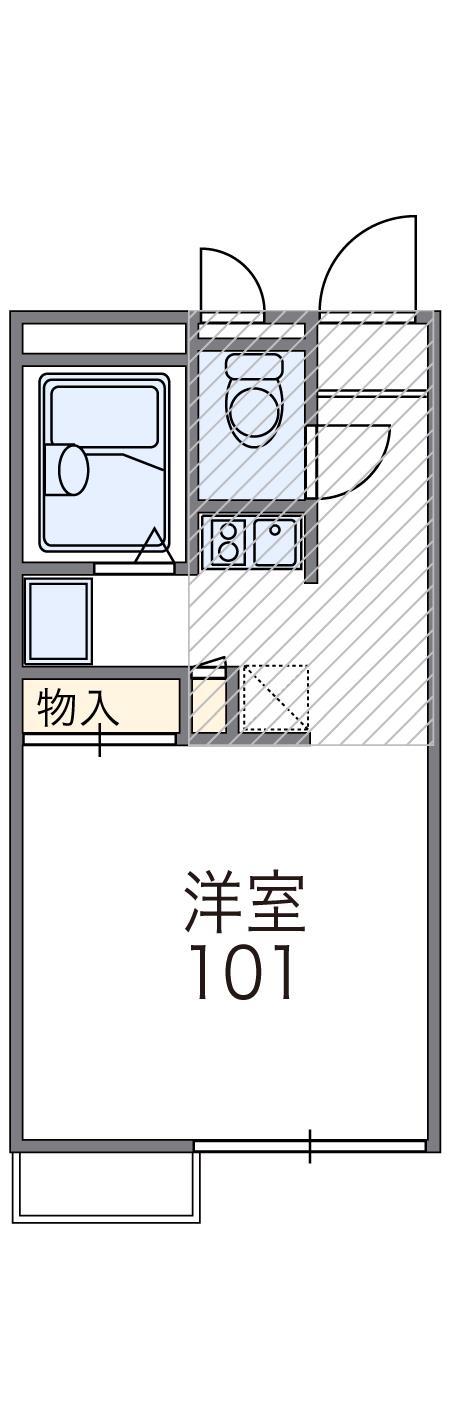 レオパレスレ・エスペランス(1K/1階)の間取り写真