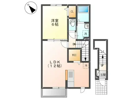 ベル・ブリーズSVI(1LDK/2階)の間取り写真