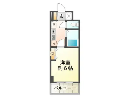 松下ハイツ瑞穂通(1K/2階)の間取り写真