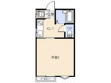 グレイス参番館(1K/1階)の間取り写真