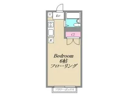 アーバン・パレス(ワンルーム/2階)の間取り写真