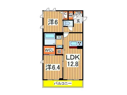 STELLA ASTORE(2LDK/2階)の間取り写真