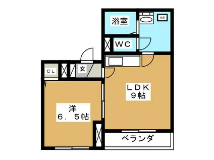 メゾンフォレストA(1LDK/3階)の間取り写真