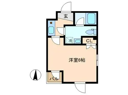 中野弥生町 APTI(1K/2階)の間取り写真