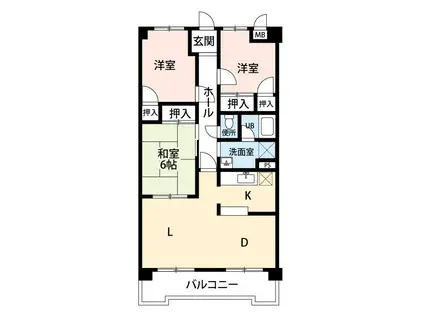 メゾンパーク常盤平(3LDK/3階)の間取り写真