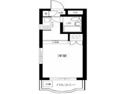 ハイタウン洗足池(1K/1階)の間取り写真