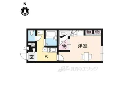 レオパレス めい(1K/2階)の間取り写真