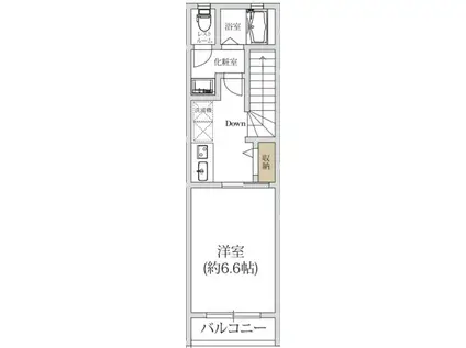 アステージ経堂(1K/2階)の間取り写真