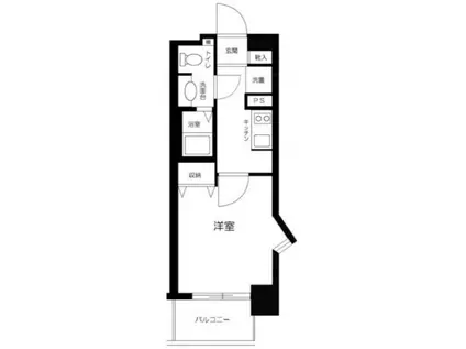 プレール中延(1K/3階)の間取り写真