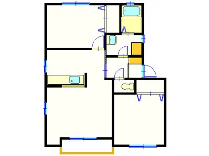 レジデンスF(2LDK/2階)の間取り写真
