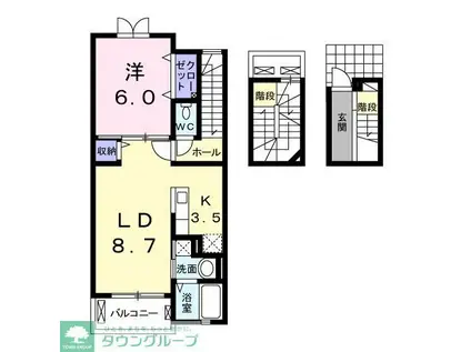 フォルテ(1LDK/3階)の間取り写真