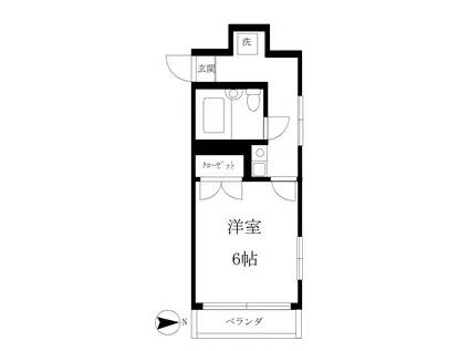 東日本橋フラワーハイホーム(1K/5階)の間取り写真