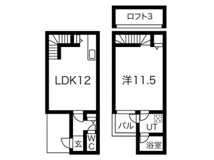 STANFORD SQUARE(1LDK/1階)の間取り写真