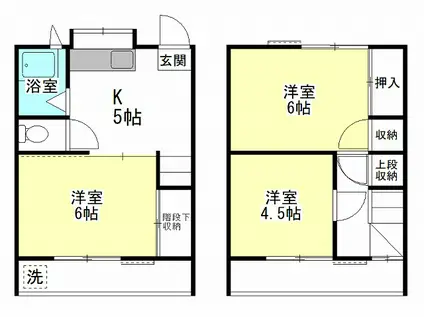 コーポセンチュリー101(3K/1階)の間取り写真