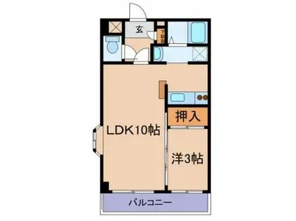 サクセス21(1LDK/2階)の間取り写真