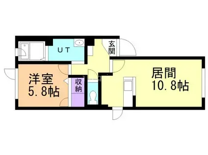 シャーメゾン・グリュック(1LDK/1階)の間取り写真