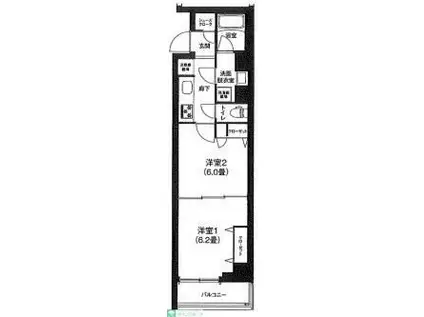 アイルグランデ大田(2K/1階)の間取り写真