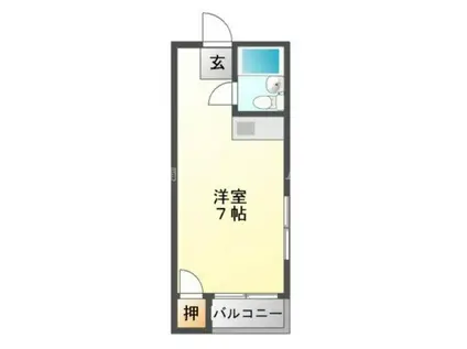 ロータリーマンション門真一番(ワンルーム/2階)の間取り写真