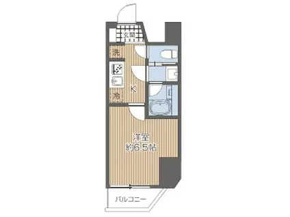 ル・コフレ(1K/7階)の間取り写真