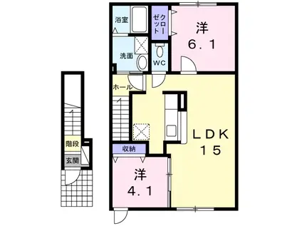 YS MORE(2LDK/2階)の間取り写真