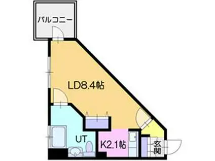 VISTA東雲(1K/7階)の間取り写真