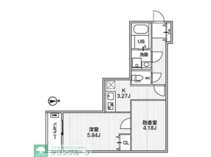 TS CUORE MUSE 落合(1K/3階)の間取り写真