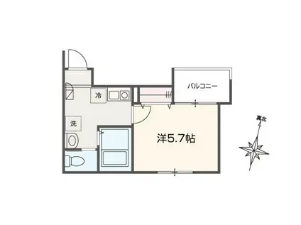 MELLAS大泉学園 メルラスオオイズミガクエン(1K/1階)の間取り写真