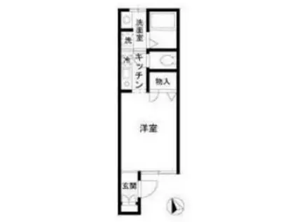 アルスS(1K/1階)の間取り写真