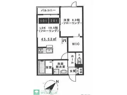 SERENA21(1LDK/1階)の間取り写真