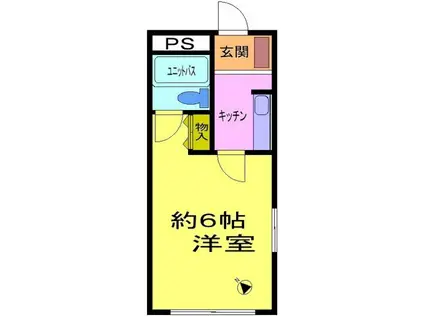 クリストファー(1K/1階)の間取り写真