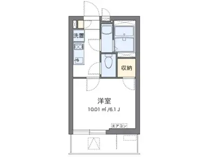 クレイノアレグリアスII(1K/2階)の間取り写真