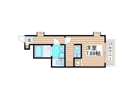 LEPROTTOI(ワンルーム/1階)の間取り写真