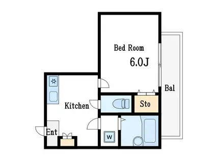 アーバニティハイムIII(1K/3階)の間取り写真