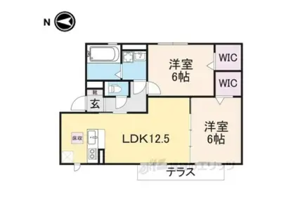 シャローパディ(2LDK/2階)の間取り写真