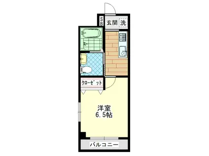 パレス三恵(1K/2階)の間取り写真