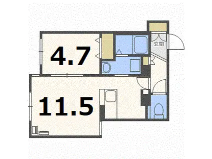 ALIVIO元町(1LDK/1階)の間取り写真