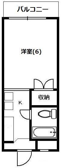 メゾン御園(1K/2階)の間取り写真
