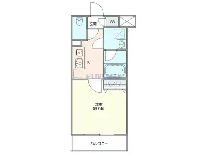 クレヴィスタ成増(1K/4階)の間取り写真