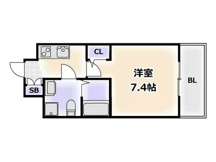 FDS COURT FELICE(1K/8階)の間取り写真