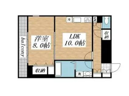 メゾン・ド・ヴィレ浅草橋(1LDK/7階)の間取り写真