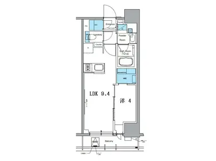 LEFOND PROGRES上野御徒町(1LDK/8階)の間取り写真
